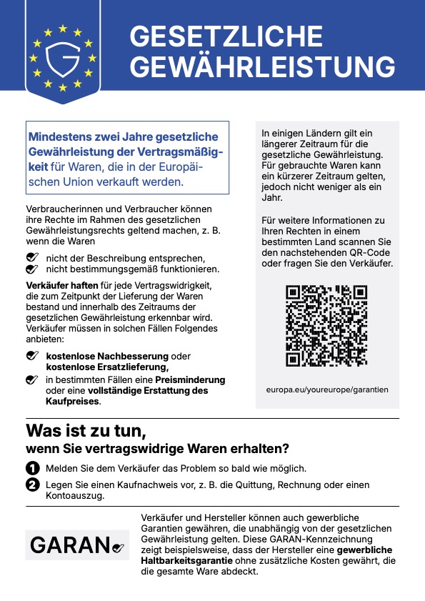 Gewährleistungslabel