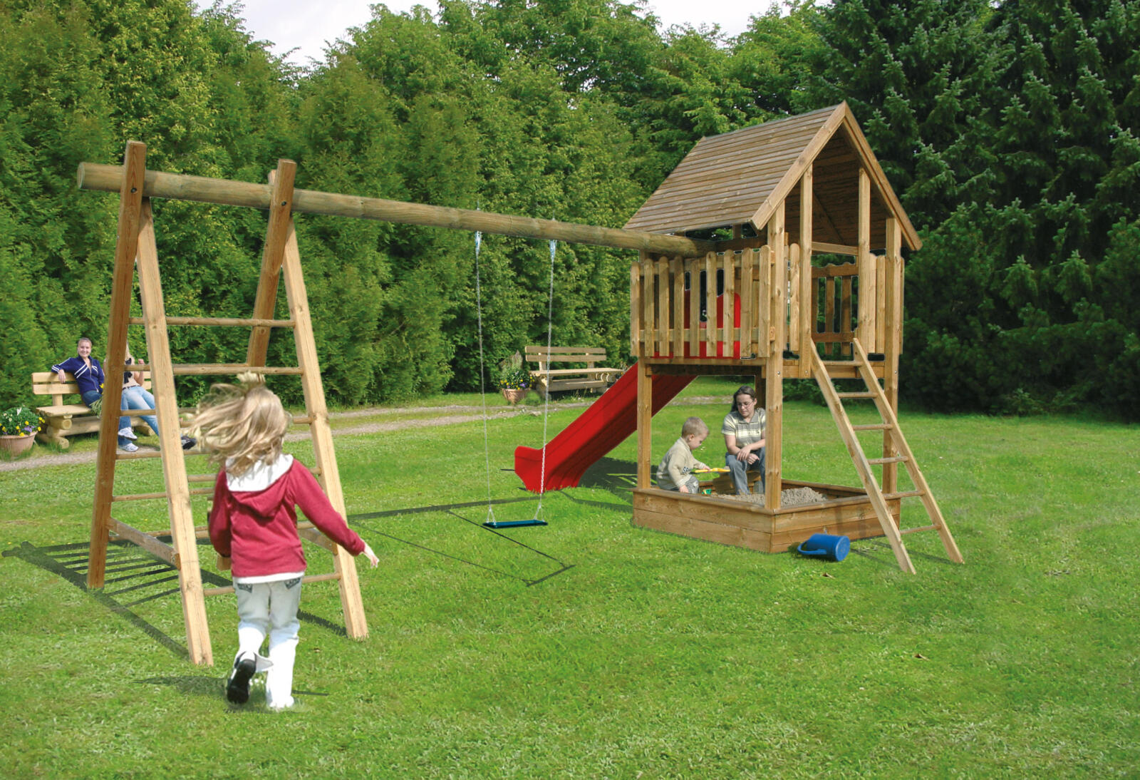 Kinderspielanlage aus Kiefernholz für den Garten von Joda bei HolzLand Auferoth in Lünen Kinderspielanlage aus Kiefernholz für den Garten von Joda bei HolzLand Auferoth in Lünen
