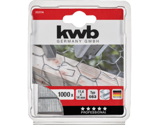KWB 1000-Klammern 053, 11,4 mm x 14 mm,