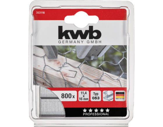 KWB 800-Klammern 053, 11,4 mm x 16 mm,