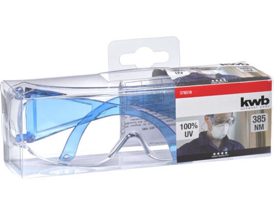 KWB Schutzbrille, voll transparent, blaue