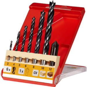 KWB Holzspiralbohrersatz, CV Stahl, 2-Fasen