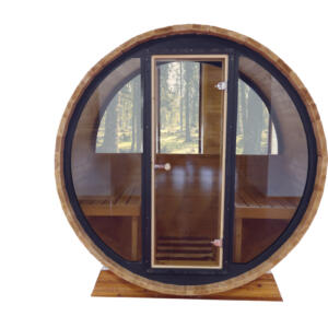 WOLFF FINNHAUS Saunafass: Aufschlag für Vollglasfront Ø