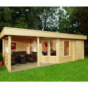 WOLFF FINNHAUS Gartenhaus Maja 40-B/2 mit Terrasse 350