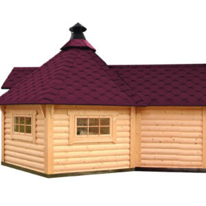 WOLFF FINNHAUS Grillkota 9 de luxe mit Saunaanbau