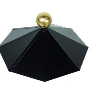 WOLFF FINNHAUS Dachhaube schwarz 8-eckig mit