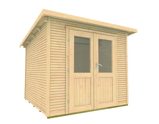 WOLFF FINNHAUS Gartenhaus Pulti Softline 3024 Natur