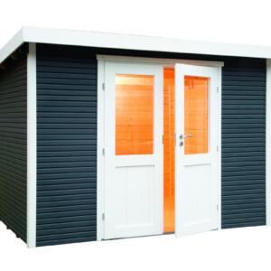 WOLFF FINNHAUS Gartenhaus Pulti Softline 3024 Anthrazit