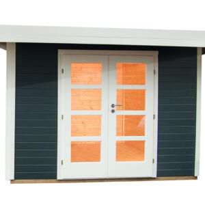 WOLFF FINNHAUS Gartenhaus Relax C anthrazit 295x301cm