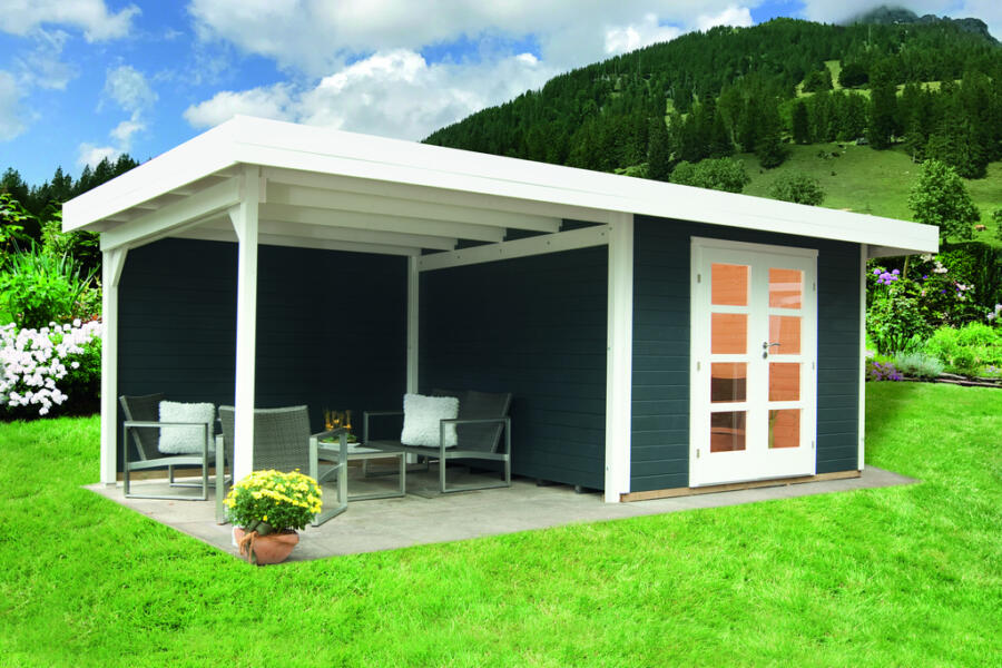 WOLFF FINNHAUS Gartenhaus Relax Lounge B mit SD+RW 300