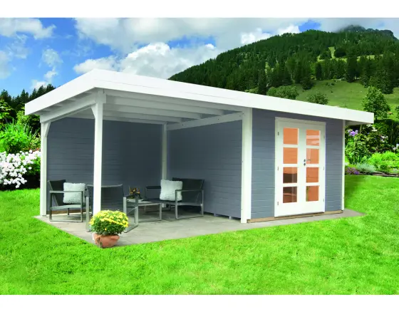 WOLFF FINNHAUS Gartenhaus Relax Lounge B mit SD+RW 300