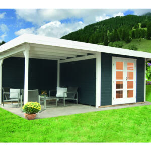 WOLFF FINNHAUS Gartenhaus Relax Lounge C mit SD+RW 300