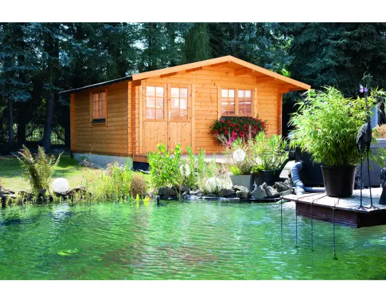 WOLFF FINNHAUS Gartenhaus Nordkap 70-D XL 450x360cm