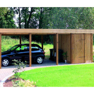 Scheerer Carport Kompakt 3,69x7,00m KD+ braun