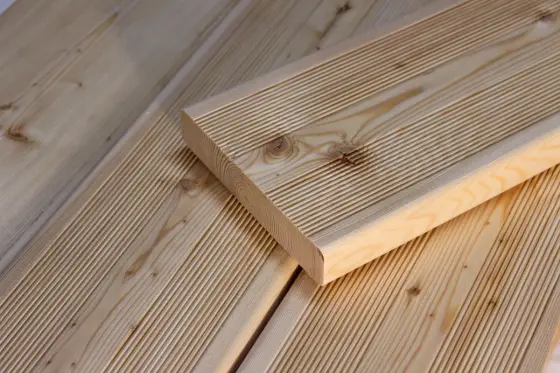 HolzLand Terrassendiele Konstruktionsholz Sib. Lärche Franz. Profil, 390 cm (VE = 6 Stk.)