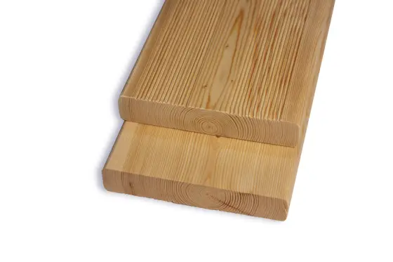 HolzLand Terrassendiele Konstruktionsholz Sib. Lärche Franz. Profil, 390 cm (VE = 6 Stk.)