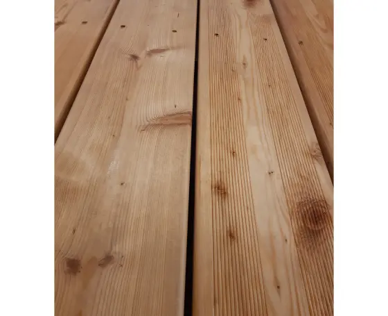 HolzLand Terrassendiele Konstruktionsholz Sib. Lärche Franz. Profil, 390 cm (VE = 6 Stk.)