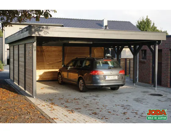 JODA Carport Büsum MG Classic Holzblende,