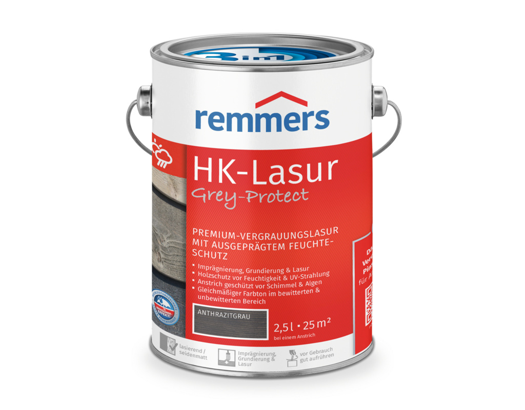 Remmers HK-Lasur Grey-Protect anthrazitgrau (FT-20928) 2,5l