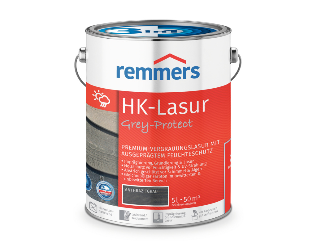 Remmers HK-Lasur Grey-Protect anthrazitgrau (FT-20928) 5l