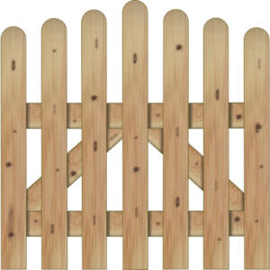 JODA Eiderzaun >95< natur Pforte 100 x 90/100 cm