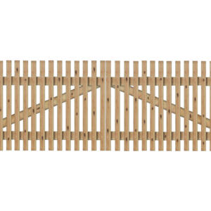 JODA Lattenzaun 35 x 55 mm natur Doppeltor