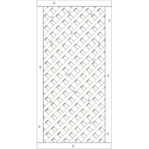 JODA Lugano Rankzaun, Fichte Grauweiß 90x180 cm
