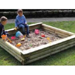 JODA Merle Palisaden Sandkiste Nadelholz KDI 180 x 180 cm