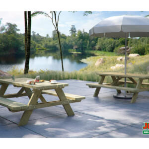 JODA Picknicktisch "Weser", natur 180 x 165 cm
