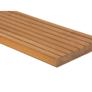 HolzLand Terrassendiele Bangkirai genutet/geriffelt "Premium"
