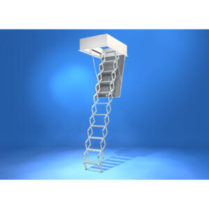 Wellhöfer Scherentreppe Liliput mit WärmeSchutz WS3D Deckenöffnung 100x60