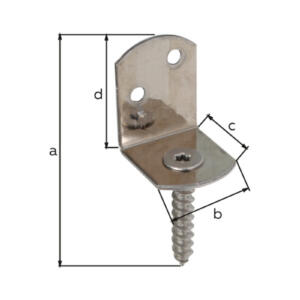 GAH Alberts Flechtzaunhalter, L-Form, Edelstahl