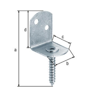 GAH Alberts Flechtzaunhalter, L-Form, galvanisch