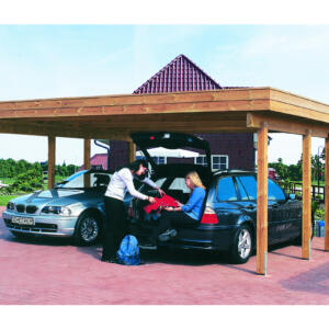 Scheerer Carport Kompakt 5,49x5,00m KD+ braun