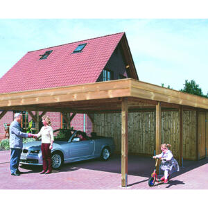 Scheerer Carport Kompakt 5,49x7,00m KD+ braun