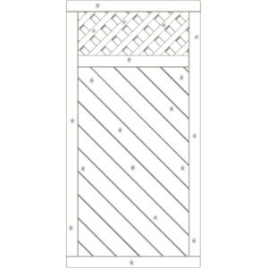JODA Lugano Dichtzaun, Fichte Grauweiß 90x180 cm