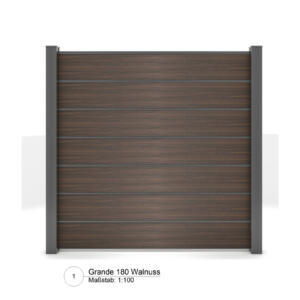 GroJa Solid Grande Premium, Walnuss, 180x180cm