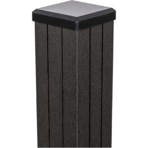 GroJa Fertigzaun Pfosten inkl. Kappe, Farbe: